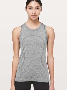 Lululemon Swiftly Breeze Tank Gray White